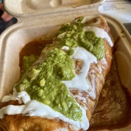 Wet Burrito with shredded chicken