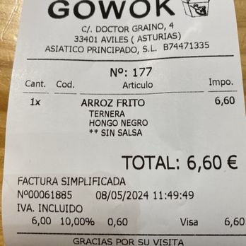 GOWOK - Sushi Bars Near Me - Avilés, O