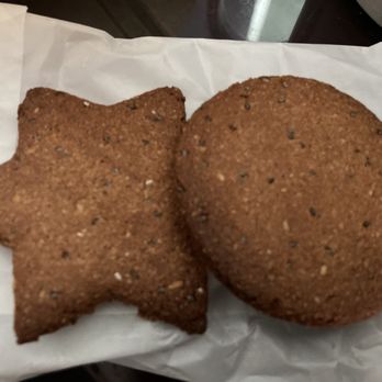 Golden Apple Beyond Healthy Bakery - Bliss Cookies 3 for $4.  I ate one along the way!  It was a round scalloped cookie!  Mmm! - Food Stands Near Me
