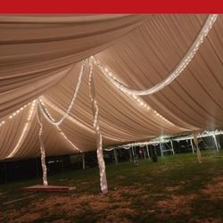 Albuquerque Tent and Events - Set up for an evening wedding reception.