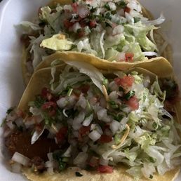 Alberto's fish tacos with at least (4) 1" pieces of lightly fried whitefish in each! Alberto's fish tacos with at least (4) 1" pieces of lightly fried whitefish in each!