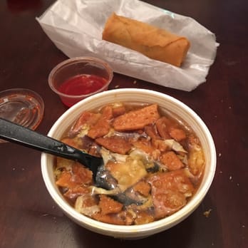 Chopstick Express - Egg drop soup and spring rolls. Yummy :) - Chinese Near Me - Arlington, Texas