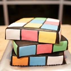 Cakes By Design - Rubik's cube groom's cake