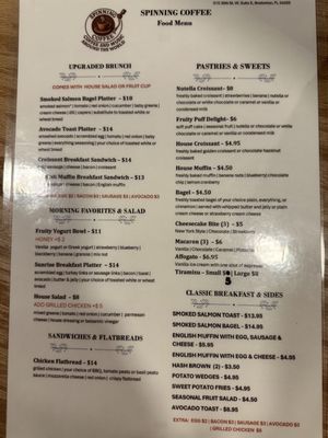 Menu photo 5 Spinning Coffee Bradenton, FL