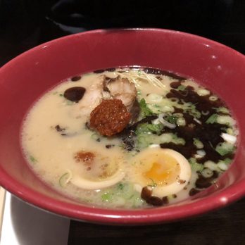IPPUDO NY - Akamaru Modern, with extra nitamago - Ramen Near Me - New York, New York IPPUDO NY - Akamaru Modern, with extra nitamago - Ramen Near Me - New York, New York