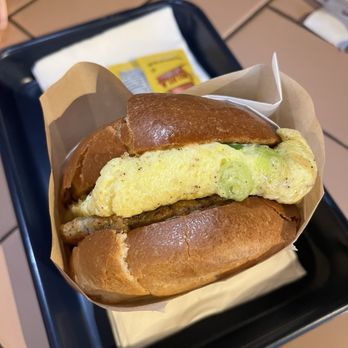 Camellia Coffee Roasters - Breakfast Sandwich with Sausage - Coffee & Tea Near Me - Sacramento, California