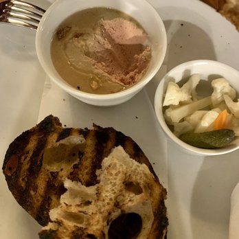 Monarque - Foie Gras parfait, pickled vegetables, toasted bread 18$ excellent - Brasseries Near Me - Montreal, Quebec Monarque - Foie Gras parfait, pickled vegetables, toasted bread 18$ excellent - Brasseries Near Me - Montreal, Quebec
