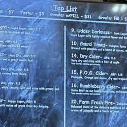 Menu as of Sept 2025