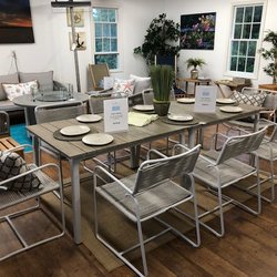 Casual Designs of Cape Cod - Brown Jordan Walter Lamb outdoor dining collection.