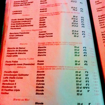 Le Sous Bock - Menu bières (il y a d'autres pages !) - Sports Bars Near Me - Paris, 75 Le Sous Bock - Menu bières (il y a d'autres pages !) - Sports Bars Near Me - Paris, 75