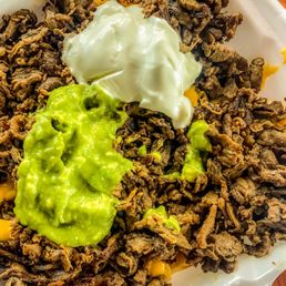 Carne Asada Fries . Sour cream, guacamole, xxtra cheese, and hot sauce. Carne Asada Fries . Sour cream, guacamole, xxtra cheese, and hot sauce.