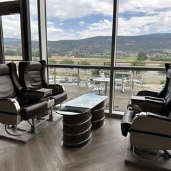 KF Centre For Excellence - Airplane seats in the now defunct cafe and gift shop/lobby