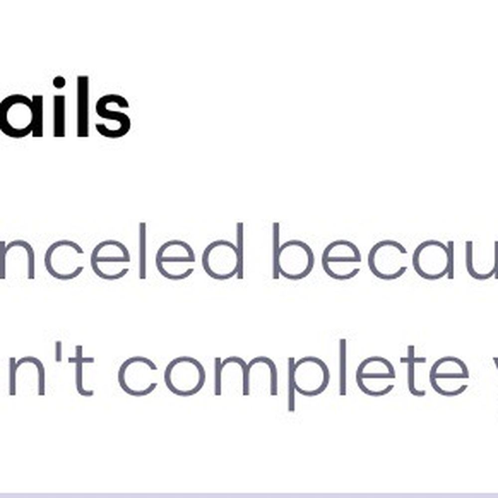 Cancellation Reason