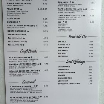Old World Coffee Roasters - The menu... - Coffee & Tea Near Me - Reno, Nevada