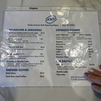Ondo Coffee - Menu - Coffee & Tea Near Me - Artesia, California Ondo Coffee - Menu - Coffee & Tea Near Me - Artesia, California