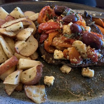 Jack's Restaurant - Ribeye Steak, fire roasted carrots and seasoned red potatoes. - New American Near Me - Normal, Illinois Jack's Restaurant - Ribeye Steak, fire roasted carrots and seasoned red potatoes. - New American Near Me - Normal, Illinois