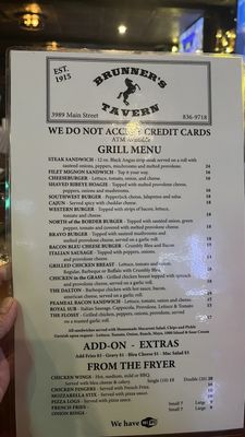Menu photo 2 Brunner's Tavern Buffalo, NY