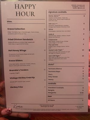 Menu photo 3 Krave Restaurant & Lounge Washington, DC, DC