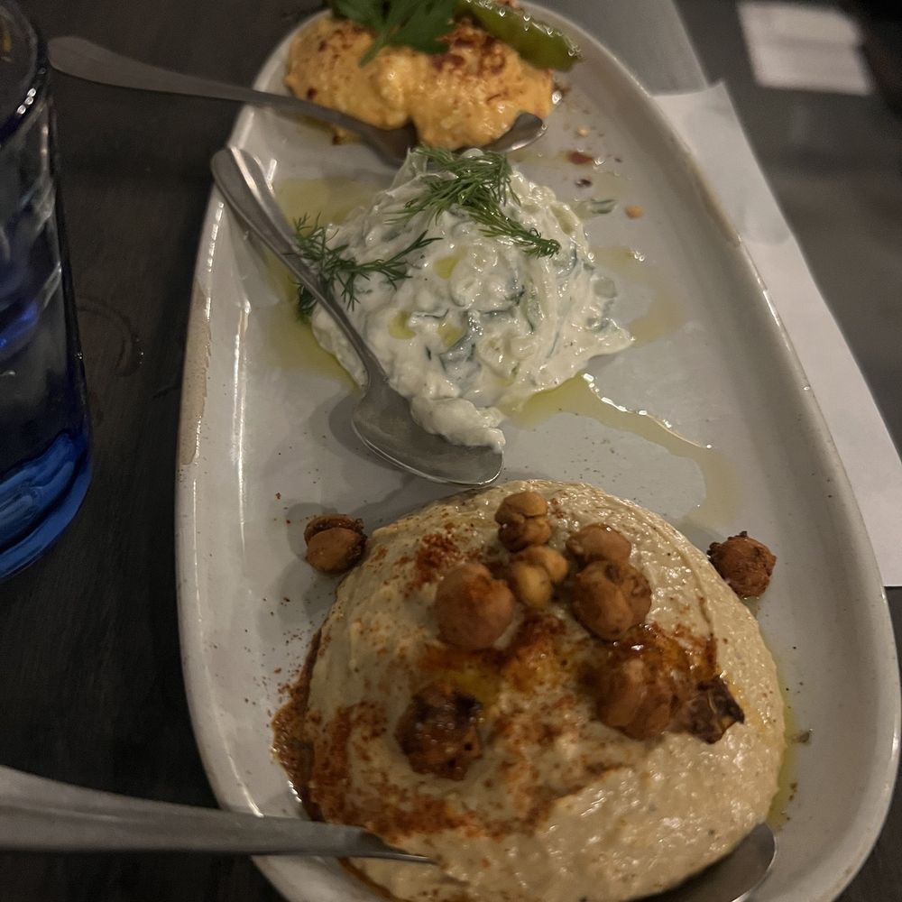 Avli - Red Pepper, Tzatziki, and Hummus - Greek Near Me - Milwaukee, Wisconsin Avli - Red Pepper, Tzatziki, and Hummus - Greek Near Me - Milwaukee, Wisconsin