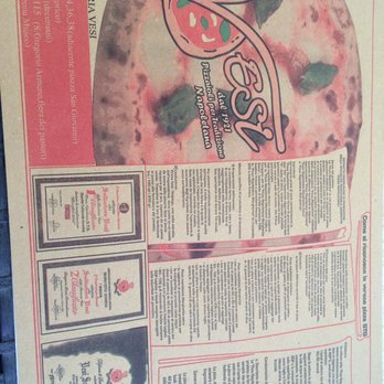 Pizzeria Vesi - Nice pad with receipt for pizza and awards for good quality, senza glutine 'pizza doc' - Pizza Near Me - Naples, NA Pizzeria Vesi - Nice pad with receipt for pizza and awards for good quality, senza glutine 'pizza doc' - Pizza Near Me - Naples, NA