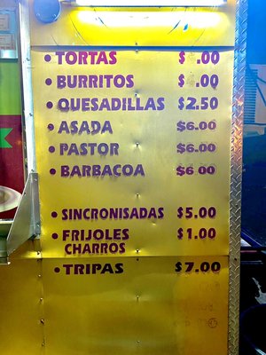 Menu photo 2 Tacos El Pelon San Antonio, TX