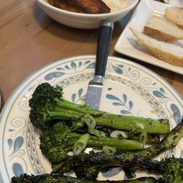 $30 blackened salmon and $13 grilled broccoli.