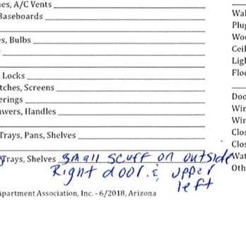 The Thomas at Midtown - Move in document stating condition when I moved in, be sure to take photos because this report doesn't protect you! - Apartments Near Me - Phoenix, Arizona The Thomas at Midtown - Move in document stating condition when I moved in, be sure to take photos because this report doesn't protect you! - Apartments Near Me - Phoenix, Arizona