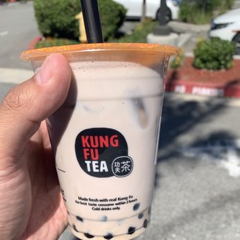 Kung Fu Tea - Taro Milk Tea... doesn't taste like Taro... and not the purple color that I was expecting :-/ - Bubble Tea Near Me - Rancho Cucamonga, California Kung Fu Tea - Taro Milk Tea... doesn't taste like Taro... and not the purple color that I was expecting :-/ - Bubble Tea Near Me - Rancho Cucamonga, California