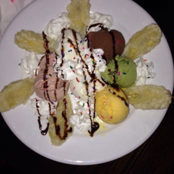 Masa Asian Cuisine - Complimentary birthday dessert to share. Yummy tempura bananas! - Sushi Bars Near Me - Babylon, New York Masa Asian Cuisine - Complimentary birthday dessert to share. Yummy tempura bananas! - Sushi Bars Near Me - Babylon, New York