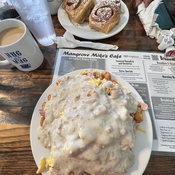Mangrove Mike's - Country Gravy Tater Tot Tower - Breakfast & Brunch Near Me - Islamorada, Florida Mangrove Mike's - Country Gravy Tater Tot Tower - Breakfast & Brunch Near Me - Islamorada, Florida
