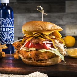 FreshCo Fish Market & Grill - GROUPER BLT
Grilled, blackened, or fried served with Applewood bacon, lettuce, tomato, melted American cheese, house sauce