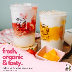 Boba X - Mango Yogurt with Crystal Boba
Strawberry Yogurt with Crystal Boba