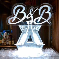 Artic Diamond Ice Sculptures - Monogram Double Ice Luge