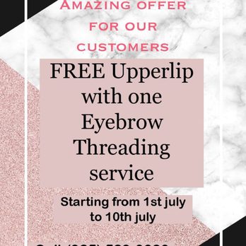 Glam Brows - What an amazing offer!!! Guys get your brows and upperlip done with #glambrows  Stay lovely and beautiful. - Threading Services Near Me - Pleasant Hill, California