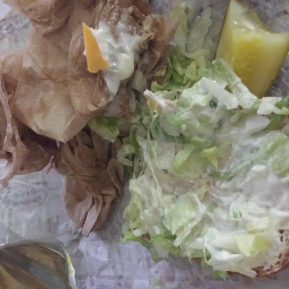 Just a quarter of the mayo on my sandwich..nasty and greasy Just a quarter of the mayo on my sandwich..nasty and greasy