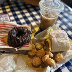 Portillo's Chicago - Canal and Taylor - Polish Sausage, Egg, & Cheese Meal Portillo's Chocolate Cake Donut Chocolate Cake Iced Coffee