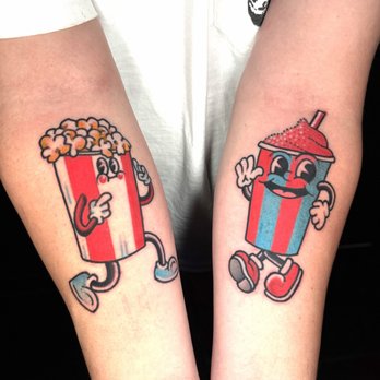 Lucky Dollar Tattoo Parlor - Movie Theater Snacks done by Wayne Frederickson on 07/26/26. - Tattoo Near Me - Riverside, California Lucky Dollar Tattoo Parlor - Movie Theater Snacks done by Wayne Frederickson on 07/26/26. - Tattoo Near Me - Riverside, California