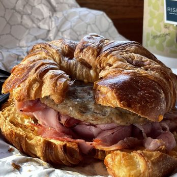 Rekindle Coffee - Ham, cheese and sausage croissant - 5 star!! - Cafes Near Me - Orange, California