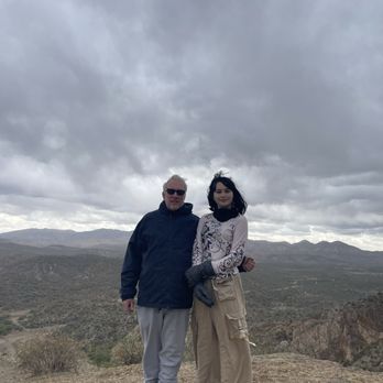 Phoenix Off-Road Adventures - Me and the princess of Narnia on an ancient Indian ruins Plateau looking down to the river and ancient river bed plantation. - ATV Rentals/Tours Near Me - Glendale, Arizona