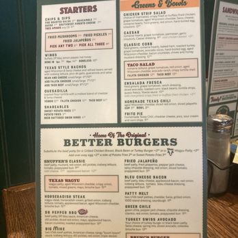 Snuffer's Restaurant & Bar - Menu - American Near Me - Richardson, Texas