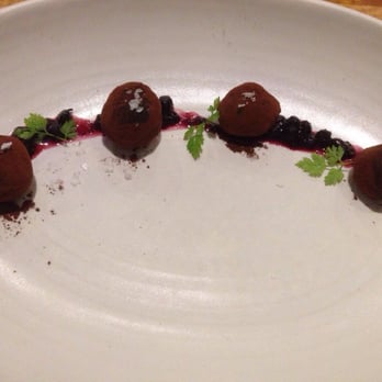 Mother - Chocolate lovers rejoice! Homemade tcho chocolate truffles with a berry reduction, awesome! - Vegetarian Near Me - Sacramento, California