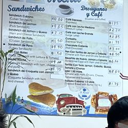 El Recreo Bakery - Menu