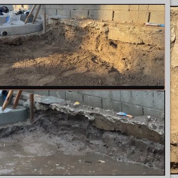 Unique Home Builders - North foundation wall was leveled, exposing 1ft soil underneath the foundation. Rains eroded soil; was left exposed for months. - Masonry/Concrete Near Me - Encino, California