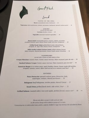 Menu photo 8 Grant Park Bistro Chicago, IL
