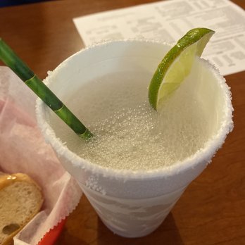 Rincon Cubano - Margarita with patron. Served in styrofoam due to covid - Cuban Near Me - Sarasota, Florida