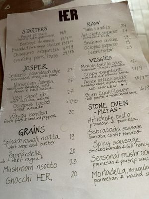 Menu photo 2 Restaurante Her Madrid, M