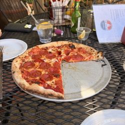 Tap On The Rocks - This pizza pan was empty when we finished!