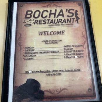 Bocha's Cafe - Cafes Near Me - Cottonwood, Arizona Bocha's Cafe - Cafes Near Me - Cottonwood, Arizona