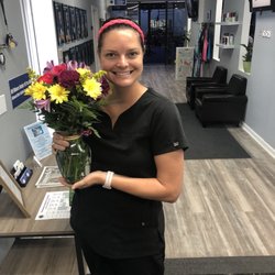 Bones Chiropractic - Gave Dr. Kaiser flowers for helping take away my lower back pain through a few back adjustments!