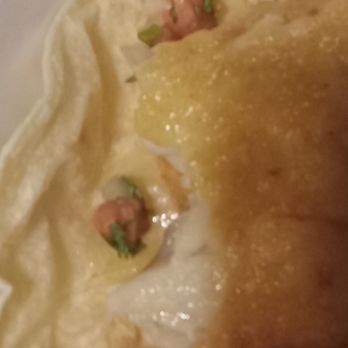 Harbor Inn Seafood Restaurant - Supposed to have been a fish taco. Not clear if it was broken in half or what was done but it looked like someone had a nice healthy bite ou - Seafood Near Me - Charlotte, North Carolina Harbor Inn Seafood Restaurant - Supposed to have been a fish taco. Not clear if it was broken in half or what was done but it looked like someone had a nice healthy bite ou - Seafood Near Me - Charlotte, North Carolina